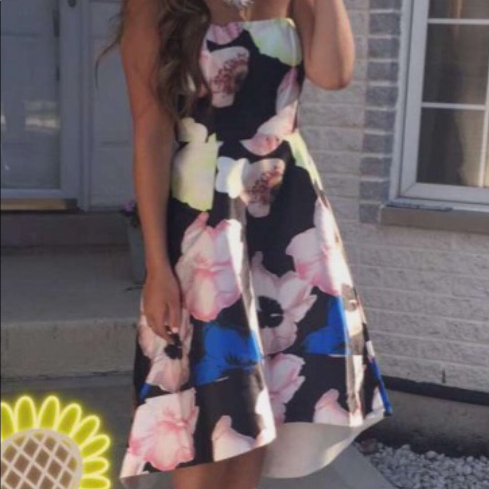AKIRA Floral highlow dress SMALL